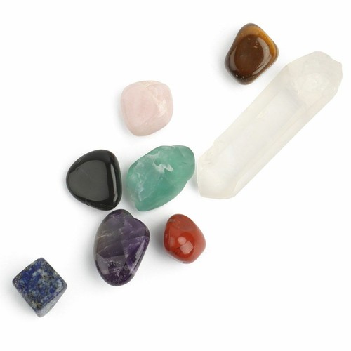 8PCS Chakra Balance Stones Kit Natural Crystal Reiki Healing Gemstone Quartz Set - Picture 8 of 12