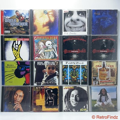 Classic Rock, Reggae & Jam Bands CD Lot of 16: Grateful Dead Phish Bob Marley +