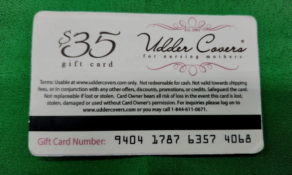 Cubiertas de ubre $35.00 ¡NUEVAS! Tarjeta regalo www.udercovers.com Foto 2 de 4