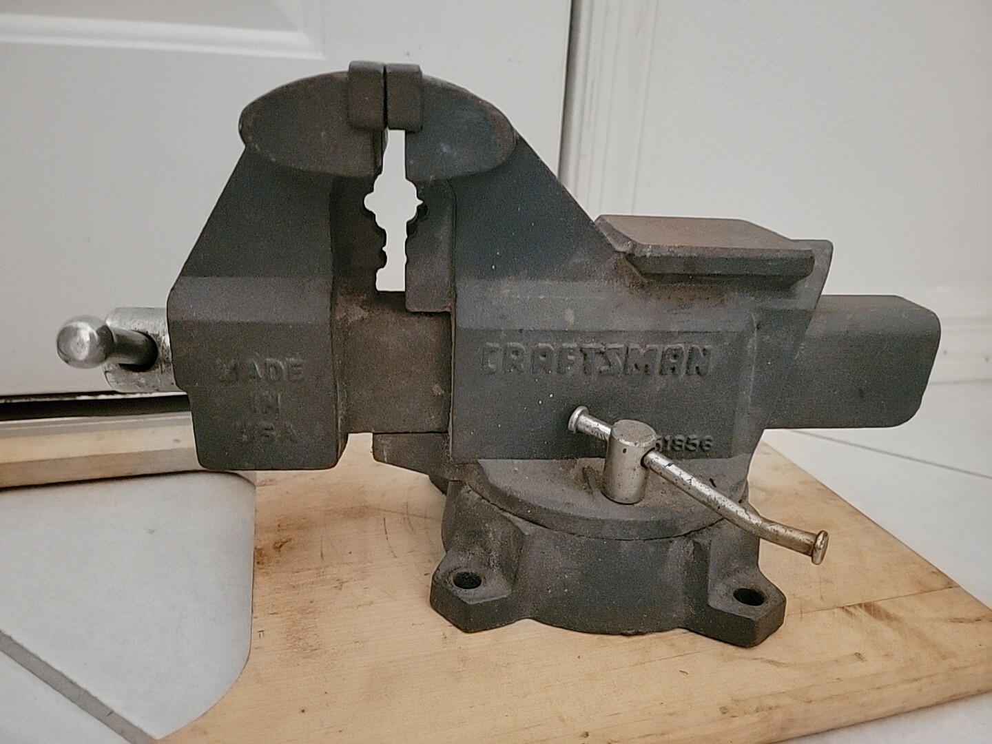 Vintage USA Craftsman 51856 Bench Vise 6.5 Reversible Largest Made Hard