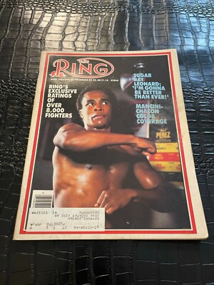 APRIL 1984 THE RING vintage boxing sports magazine SUGAR RAY LEONARD