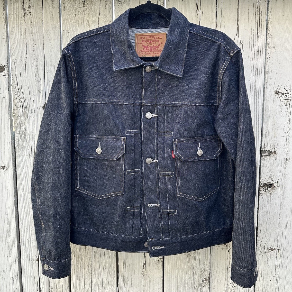 Levis LVC 507 Selvedge Type 2 Denim Jacket Made In USA Big E Repro 