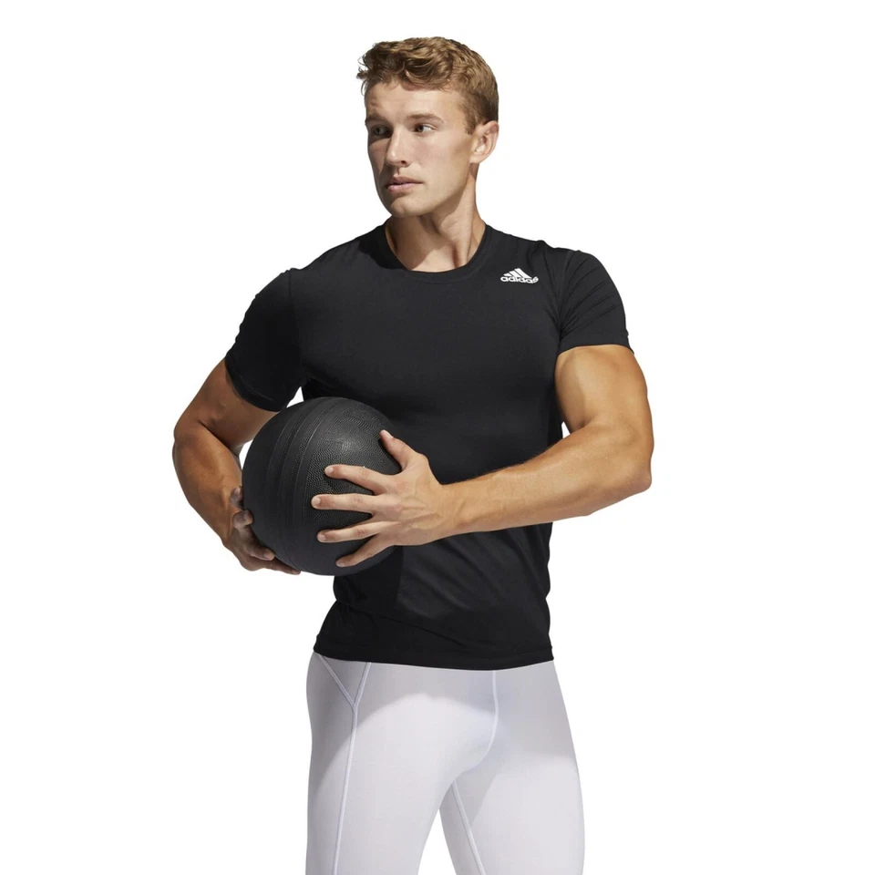 adidas Techfit Tee Mens - Compression / Base Layer Top - Black Friday Sale - Image 2 of 4