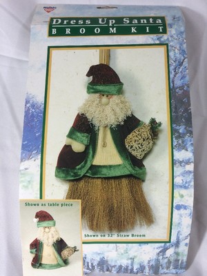 Nicole Crafts Dress Up Santa Broom Kit Christmas Winter