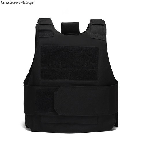 Body Bulletproof Vest Front Back Plates Armor Tactical Jacket Guard Security Kit