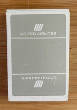 Vintage United Airlines Playing Cards Grey Gray Deck of Cards (TAIWAN)