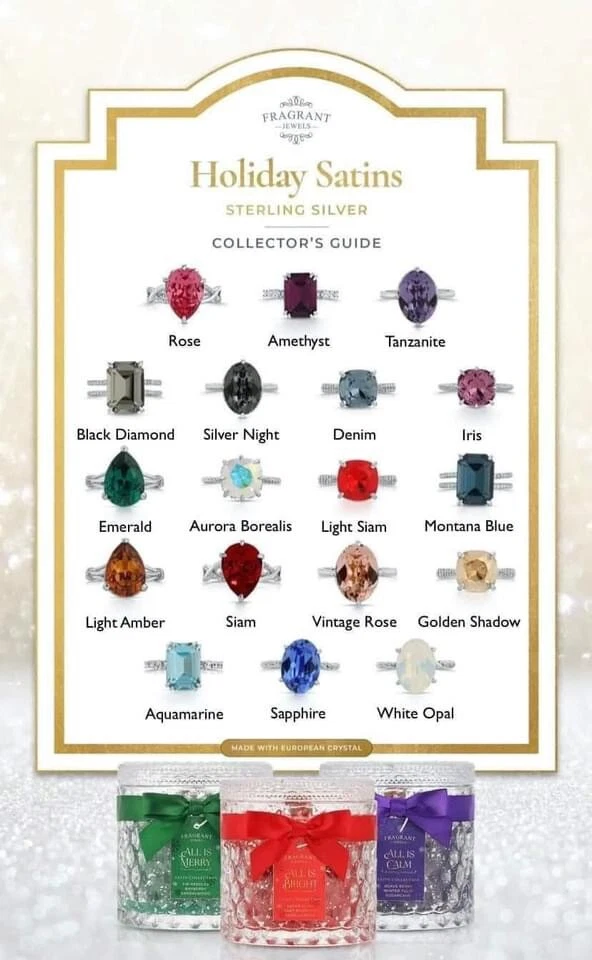 Joyas fragantes 2022 vacaciones satinado púrpura corte esmeralda nuevo sin etiquetas talla 6 Foto 4 de 4