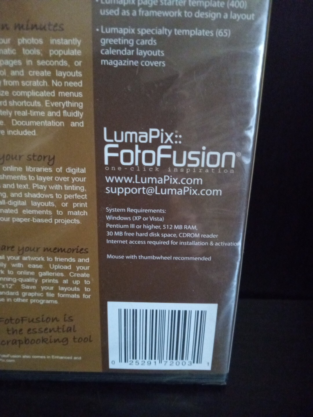 LumaPix FotoFusion: Scrapbook Essentials - S.E.I Holiday (PC, CD-Rom) NEW Tr8#97