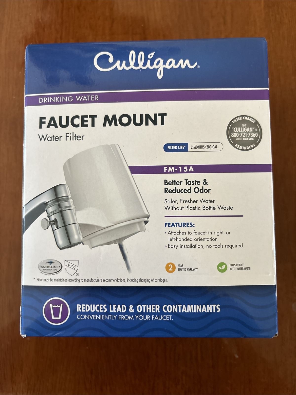 Culligan FM15A Water Filter, Faucet Mount ,New Free Shipping