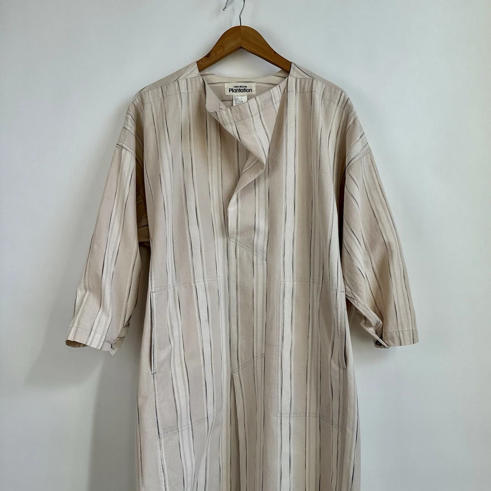 Vestido recto vintage de algodón Issey Miyake Plantation años 80 talla grande S Foto 3 de 4