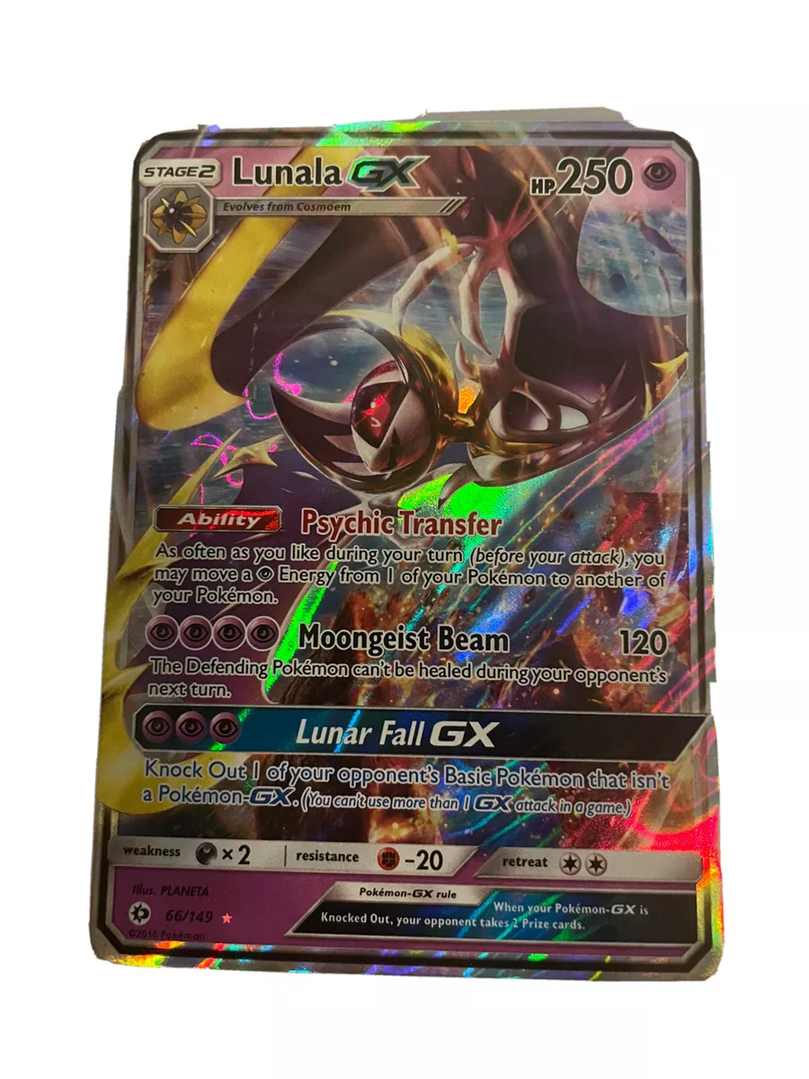 Pokémon TCG Lunala GX Sun & Moon Base Set 66/149 Holo Ultra Rare