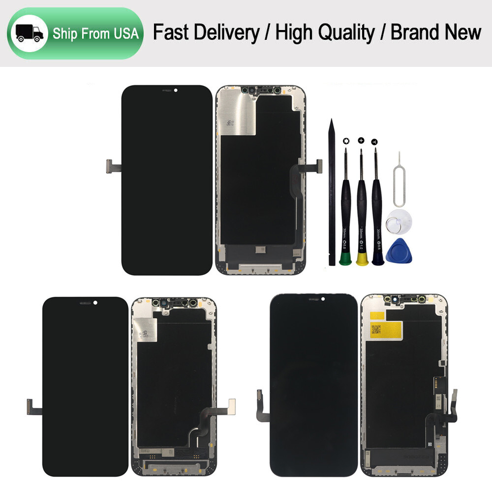 Kit Schermo LCD Incell Per IPhone 12 – Sostituzione Display Completo Con Cornice E Speaker Mesh, Nero - Foto 2