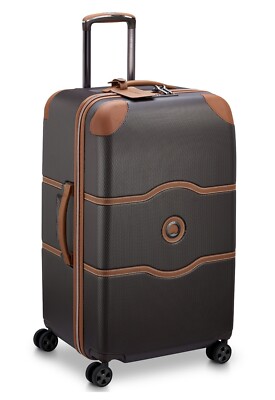 Delsey Chatelet Air 2.0 26'' Check-In Spinner Trunk Suitcase Luggage, Chocolate