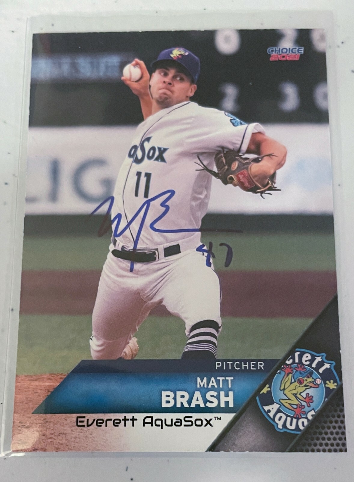 MATT BRASH Mariners signed auto autograph Everett Aqua Sox Card Rare eBay