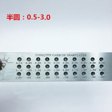Tungsten Carbide Wire Drawplate for Jewelry Making Half Round 0.5-3.0mm