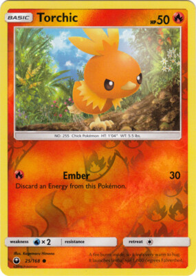 Torchic - 25/168 - Common - Reverse Holo Pokemon Lightly Played