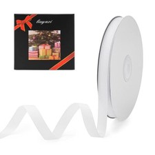 1/2" X 50 Yards Solid White Grosgrain Ribbon Perfect for Crafts Wedding Decor...