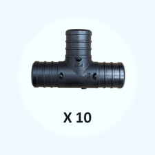 1" PEX Tee - Poly-Alloy Pex Fittings - 10 pack
