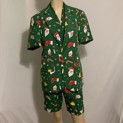Ugly Christmas Suit Opposuits Santa Boss Blazer Sport Coat Shorts