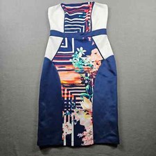 Baily Blue Dress Shoulderless Maxi Slim Fit Summer Womens Large