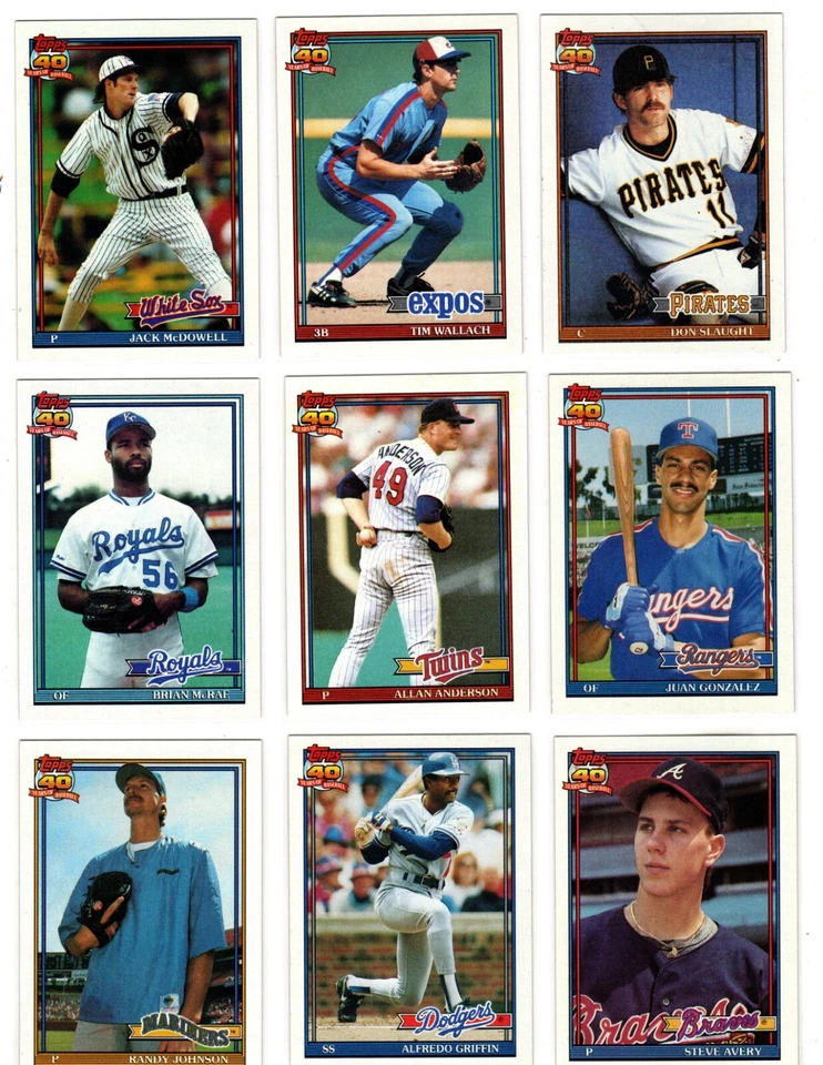 1991 Topps Baseball Trading Cards You Pick / Choose From List #s 201-400 / mb48 - Image 3 of 4