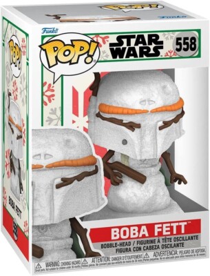 BOBA FETT SNOWMAN STAR WARS FUNKO POP! VINYL FIGURE #558 NEW IN BOX DISNEY