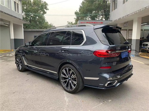 Alerón labial de extensión de faldón lateral deportivo de fibra de carbono para BMW X7 G07 M 2019-2021 - Imagen 2 de 12