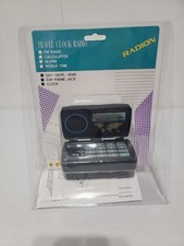 Vintage Radion World Travel Clock FM Radio Calculator Alarm New  Sealed