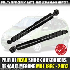 Renault Megane Scenic Rear Shock Absorbers 1.6 MK1 1996-2003 Shocks Shockers X 2