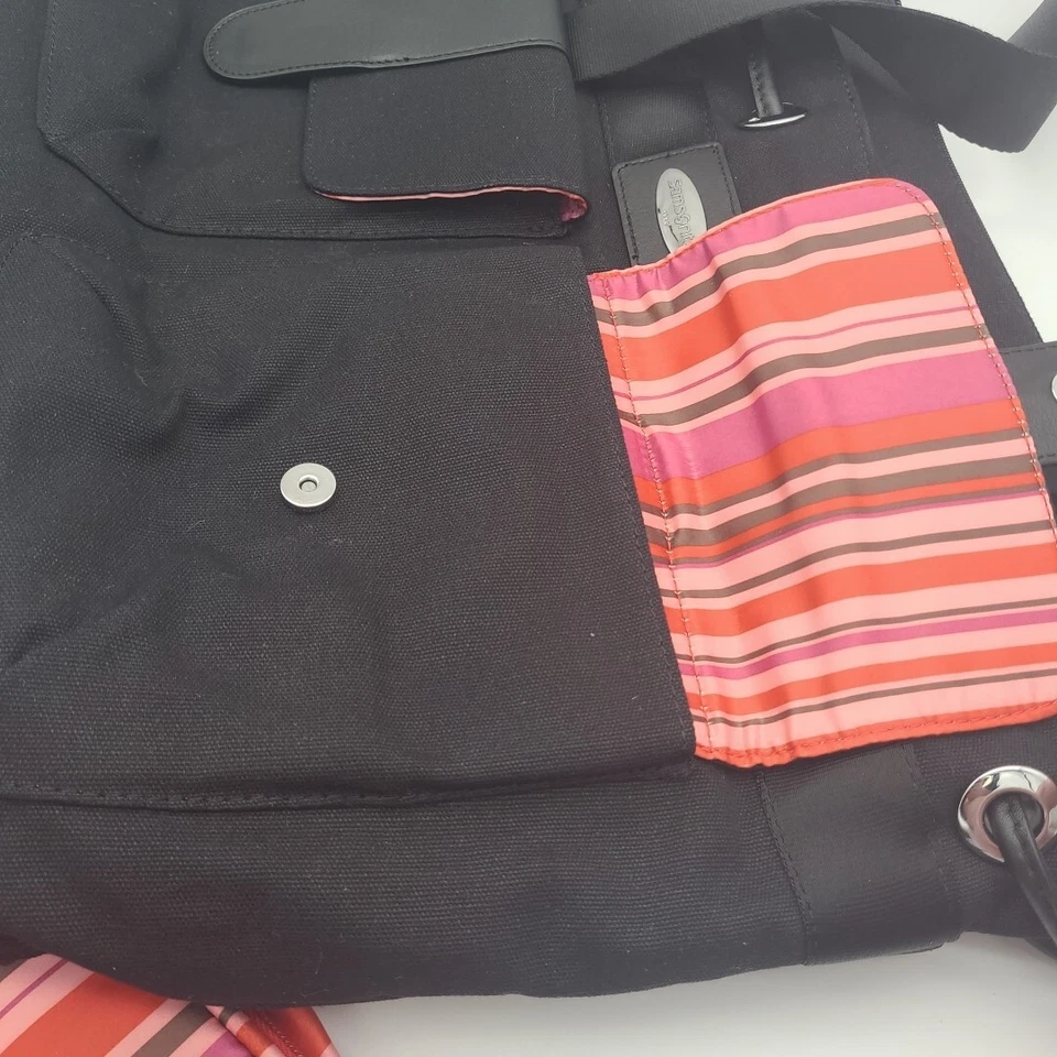Samsonite Bolso de Mano de Lona Negro Acolchado Laptop con Bolsa de Maquillaje, Viaje durante la Noche Foto 3 de 4