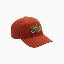 Lacoste Contrast Strap And Oversized Crocodile Cotton Cap