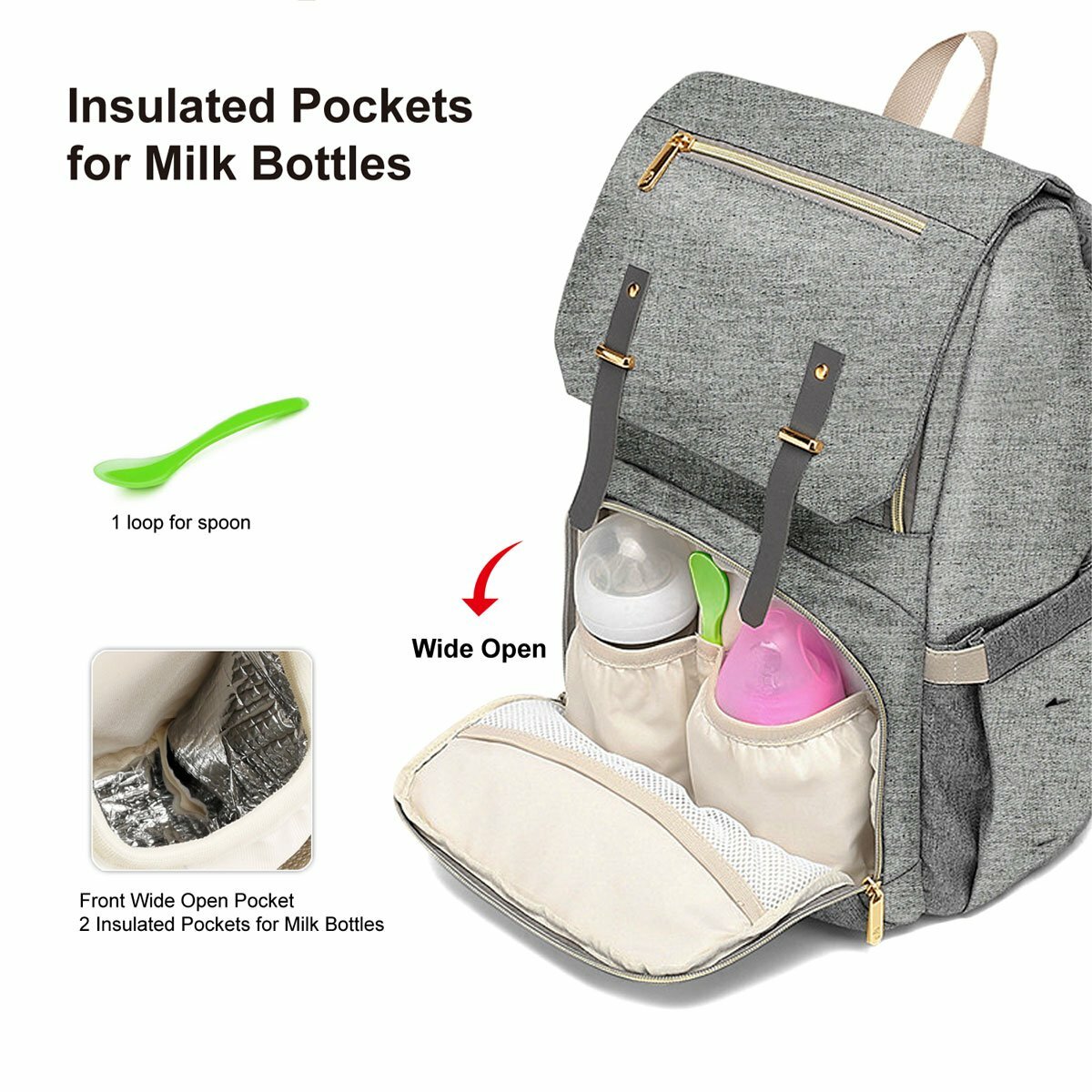 2022 NEW Luxury Baby Diaper Bag Nappy Backpack Waterproof Mummy