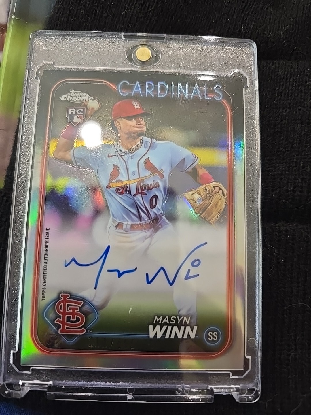 2024 Topps Chrome - Rookie Autographs Masyn Winn #RA-MW Refractor /499 (AU, RC)