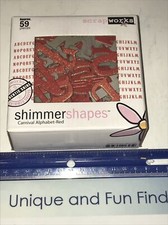 ScrapWorks Shimmer Shapes Red Carnival Red alphabetAssortment Embellishments NEW