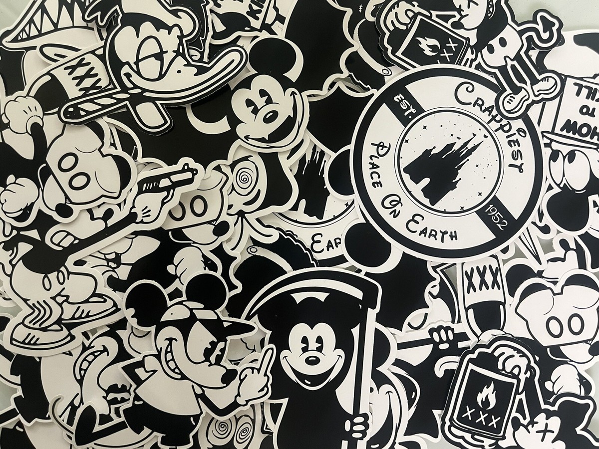 Mickey Mouse Sticker Pack - Punk Rock Heavy Metal | eBay