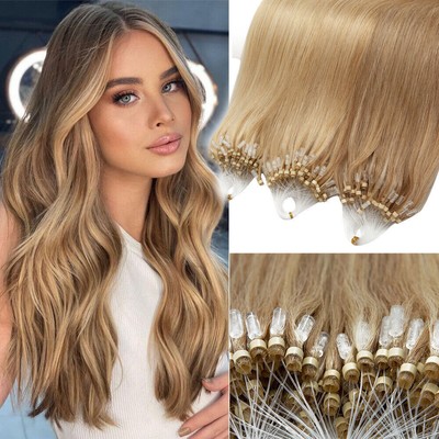 Microring Loop Extensions 100% REMY ECHTHAAR Haarverlängerung 1g/0.5g Blonde DE