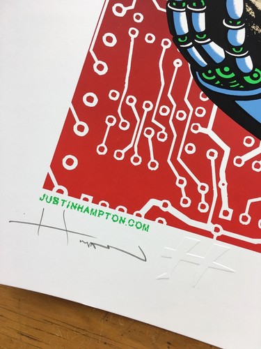 Queens of the Stone Age - 2008 Justin Hampton Poster Winnipeg, CAN Burton Cummin - Picture 3 of 8