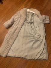 Full Length Silver Fox Fur Coat