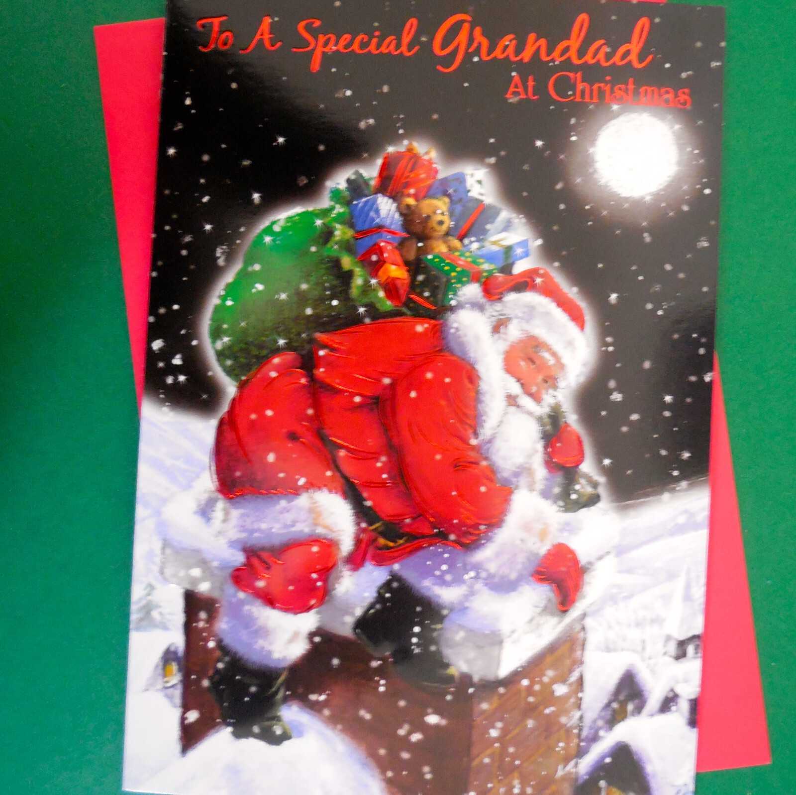 For A Special Grandad Christmas Card Xmas Greeting Card Father  Chimney Presents