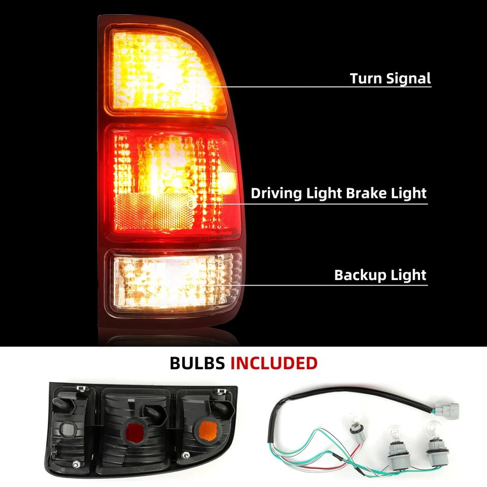 Juego de 2 luces traseras HECASA para Toyota Tundra 2000-2006 diestro y diestro con bombillas 00-06 Foto 2 de 4