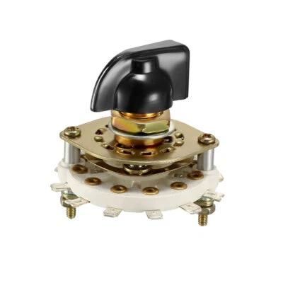 UXCELL 3P3T 3 Pole 3 Position 1-Deck Band Channel Rotary Switch Selector with Knob