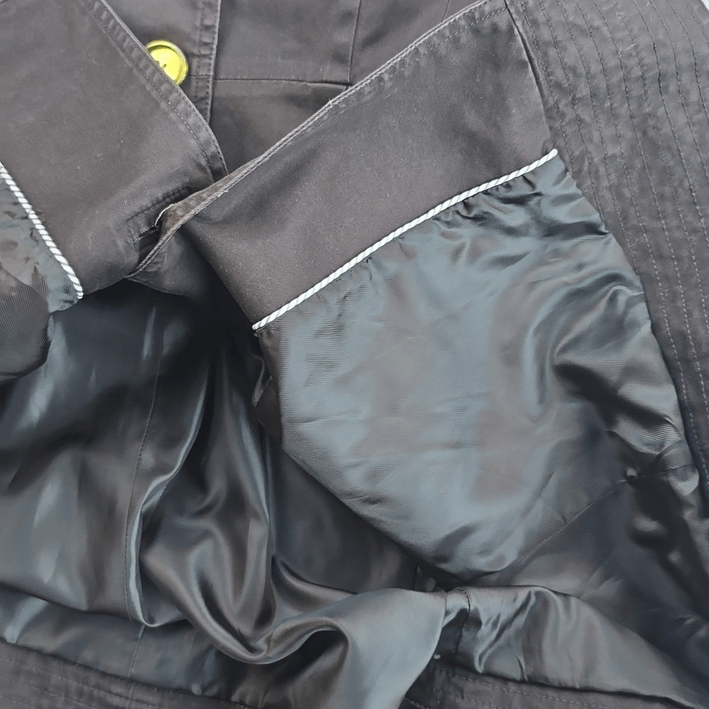 Zara Basic Solid Brown Trenchcoat Size XL - image 11