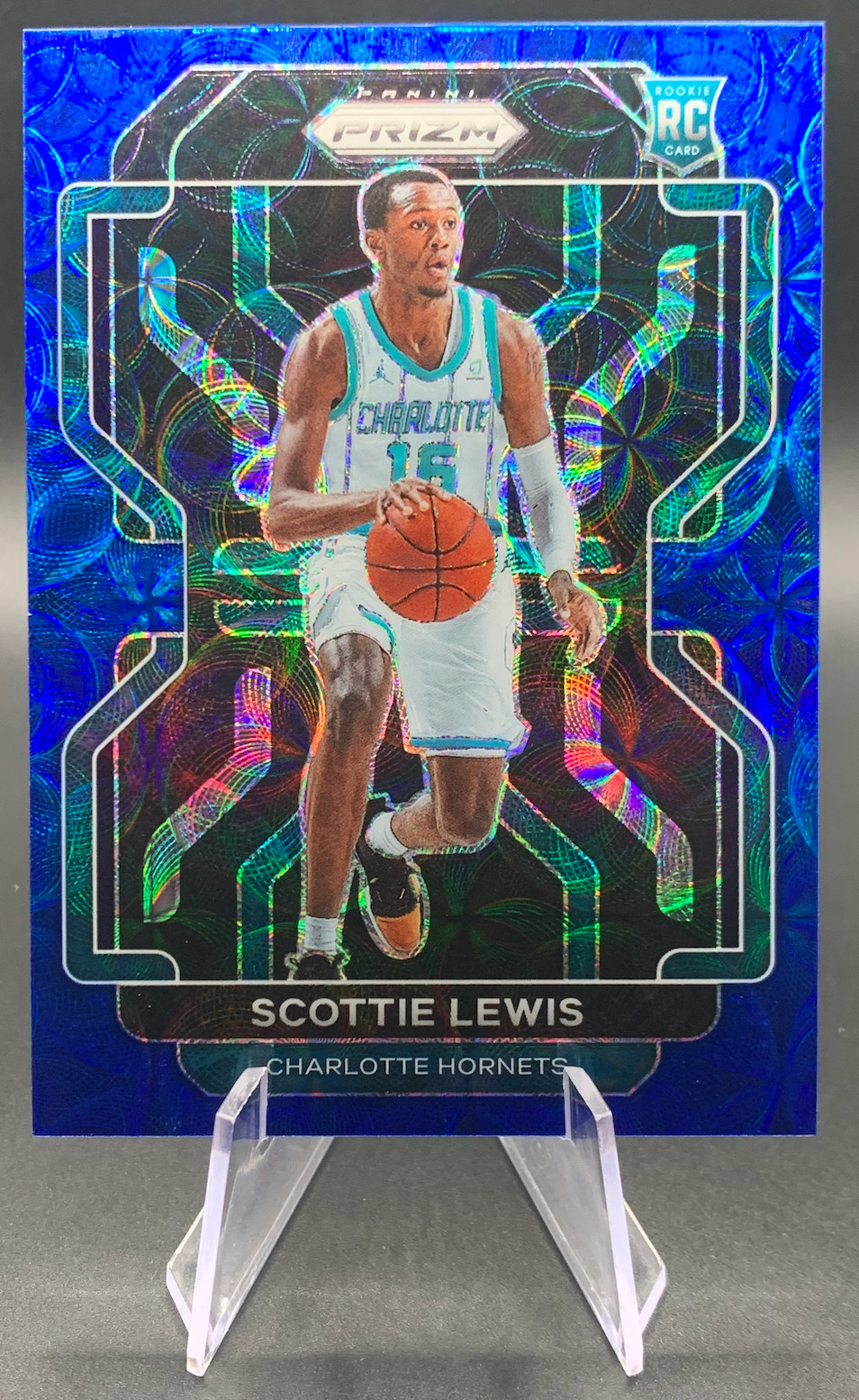 2021-22 Scottie Lewis RC /39 Panini Choice Blue Scope Prizm Rookie #287 Hornets