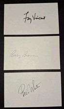 FAY VINCENT-DR. BOBBY BROWN-BILL WHITE -MLB PRESIDENT/COMMISH SIGNED INDEX LOT 3