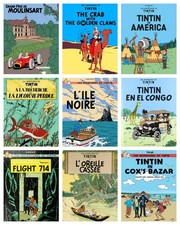 TINTIN POSTER - VIELE DESIGNS - GERAHMTE OPTIONEN b
