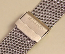 For SEIKO Watch Mesh Strap Milanese Steel Band Clasp Buckle Bracelet 18mm - 22mm