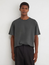 Reiss Mens Tate Cotton Relaxed /Loose Fit T-Shirt Tee in Washed Black
