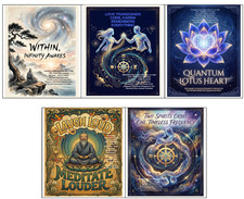 Eastern Philosophy Posters USB Drive 5 Printable Wall Art JPG & PNG Bundle  D