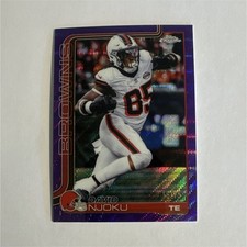  2025 Topps Chrome David Njoku Purple Refractor #69 16/75