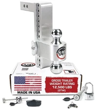 Weigh Safe CTB10-2-SET TurnOver Ball 180° 10" Drop 2" Receiver w/ Lock Set